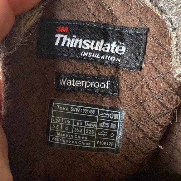 Teva Lenawee Waterproof Thinsulate Faux Fur Winter Snow Boots  Womens 5.5 Brown - Picture 12 of 12